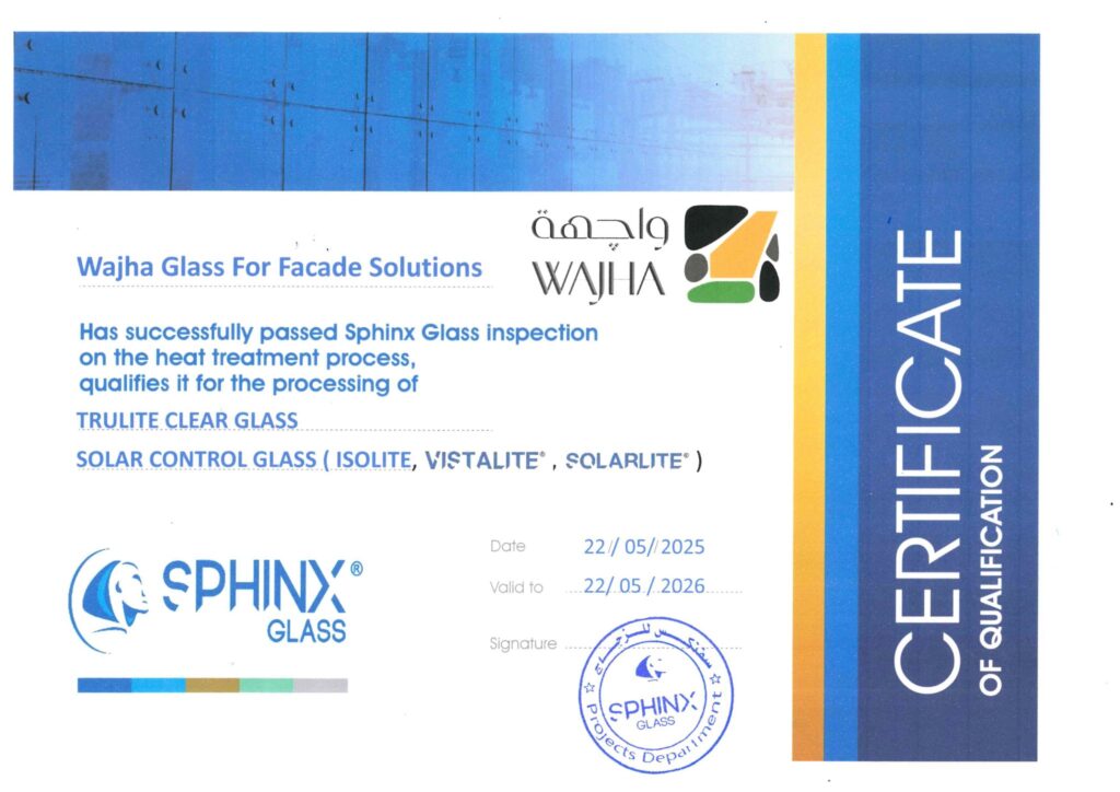 WAJHA Earns Sphinx Glass –Certifications